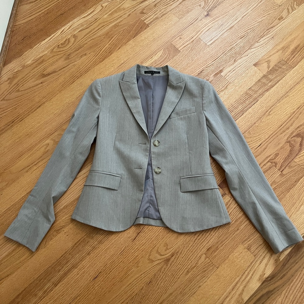 Theory light gray jacket